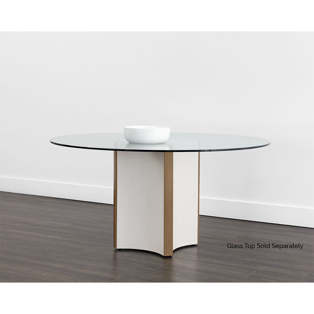 Danbury Modern Cream Dining Table Base